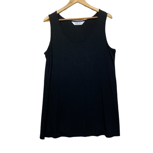 Taking Shape Top Size 16 Small Plus Black Sleeveless Essentials Layering Preloved