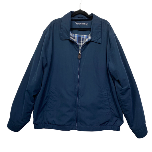 Threadstone Jacket Mens 3XL Plus Blue Long Sleeve Pockets Windbreaker Big Tall Preloved