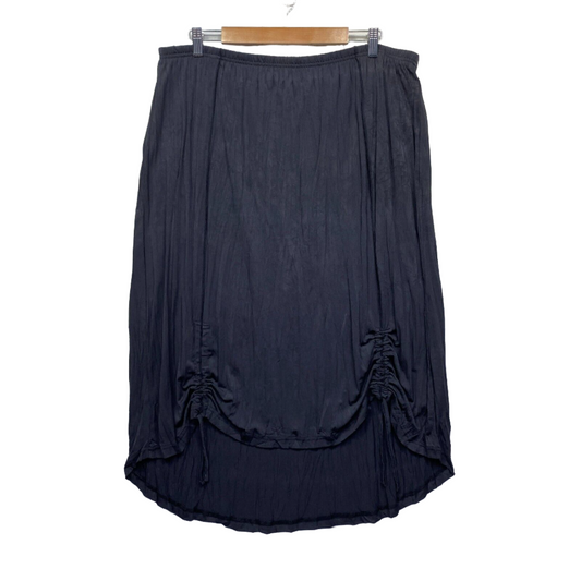Taking Shape Skirt Size 18 Plus Medium Black Midi Length Elastic Waist Preloved