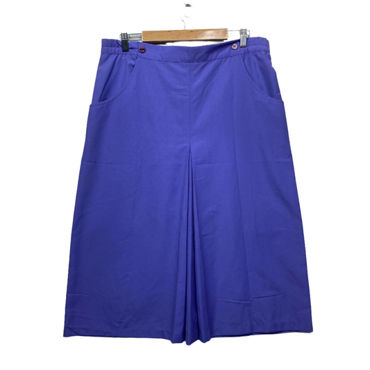 Vintage Toronto Skirt Size 18 Purple Pleated Lined Pockets Made in Australia