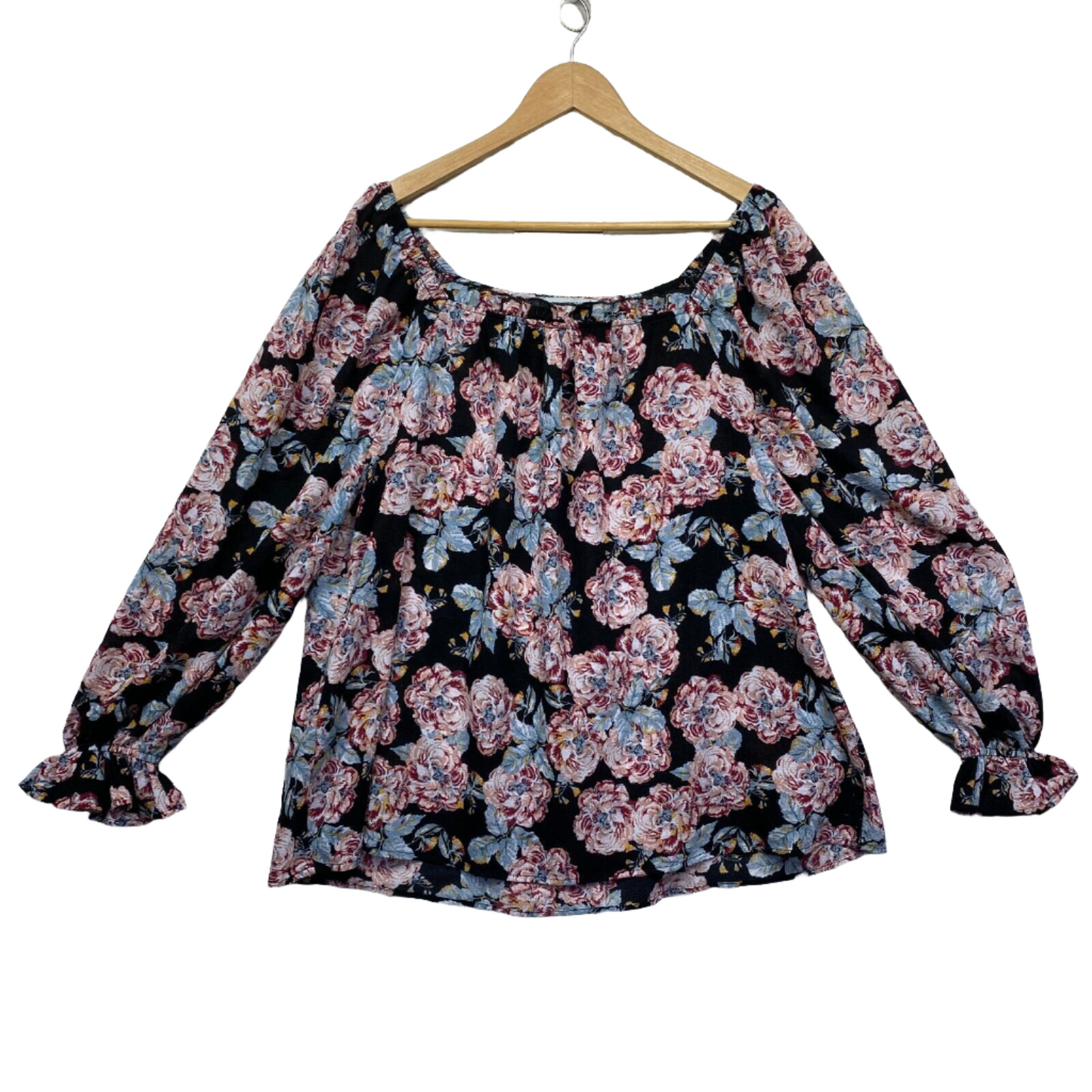 Target Top Size 20 Plus Floral Multicoloured Long Sleeve