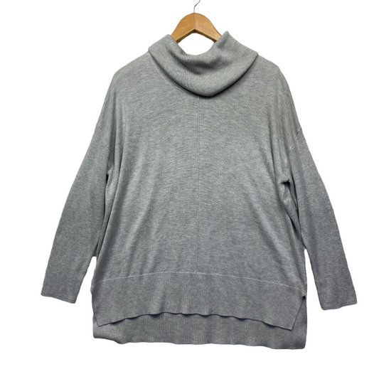 Target Jumper Size Large Grey Wool Blend Cowl Neck