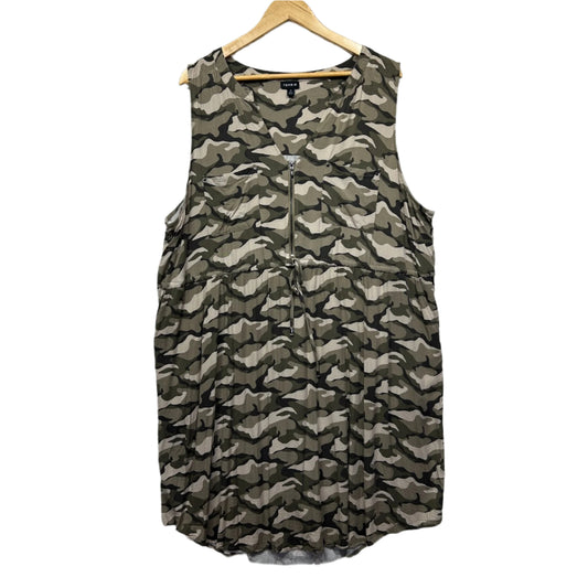Torrid Shift Dress Size 18 20 3XL Sleeveless Camouflage Print