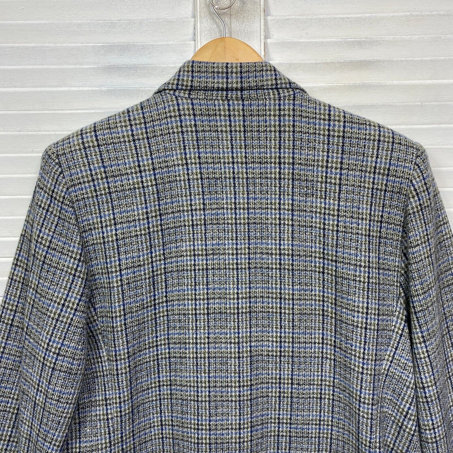 Vintage Katies Jacket Blazer Size 14 Check Woven Long Sleeve Wool Blend