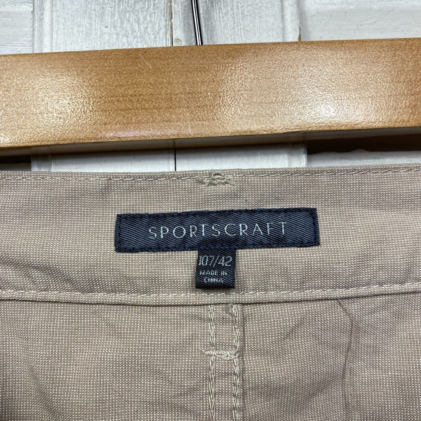 Sportscraft Pants Mens 42 / 107 Plus Beige Pockets Casual Cotton Big Tall Preloved