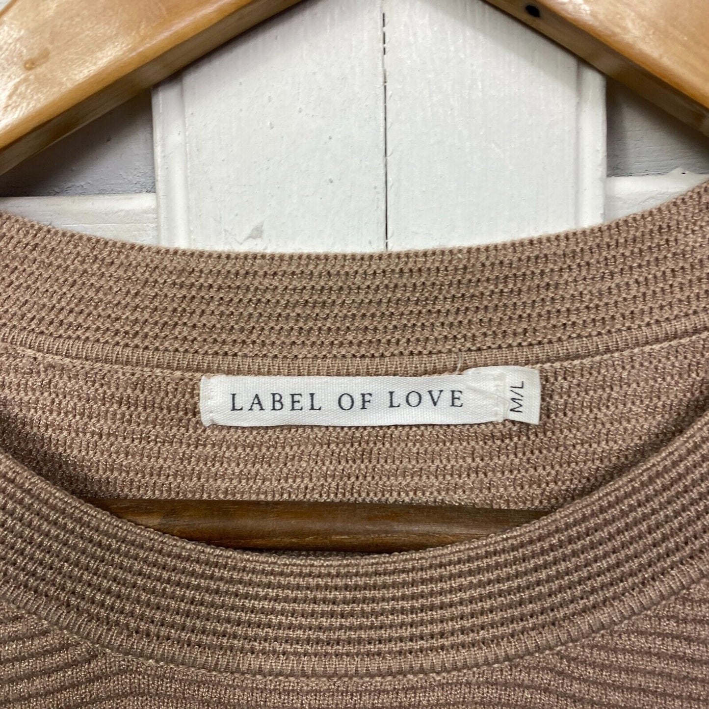 Label of Love Jumper Medium Large 14 16 Striped Oversized Ribbed Multicoloured