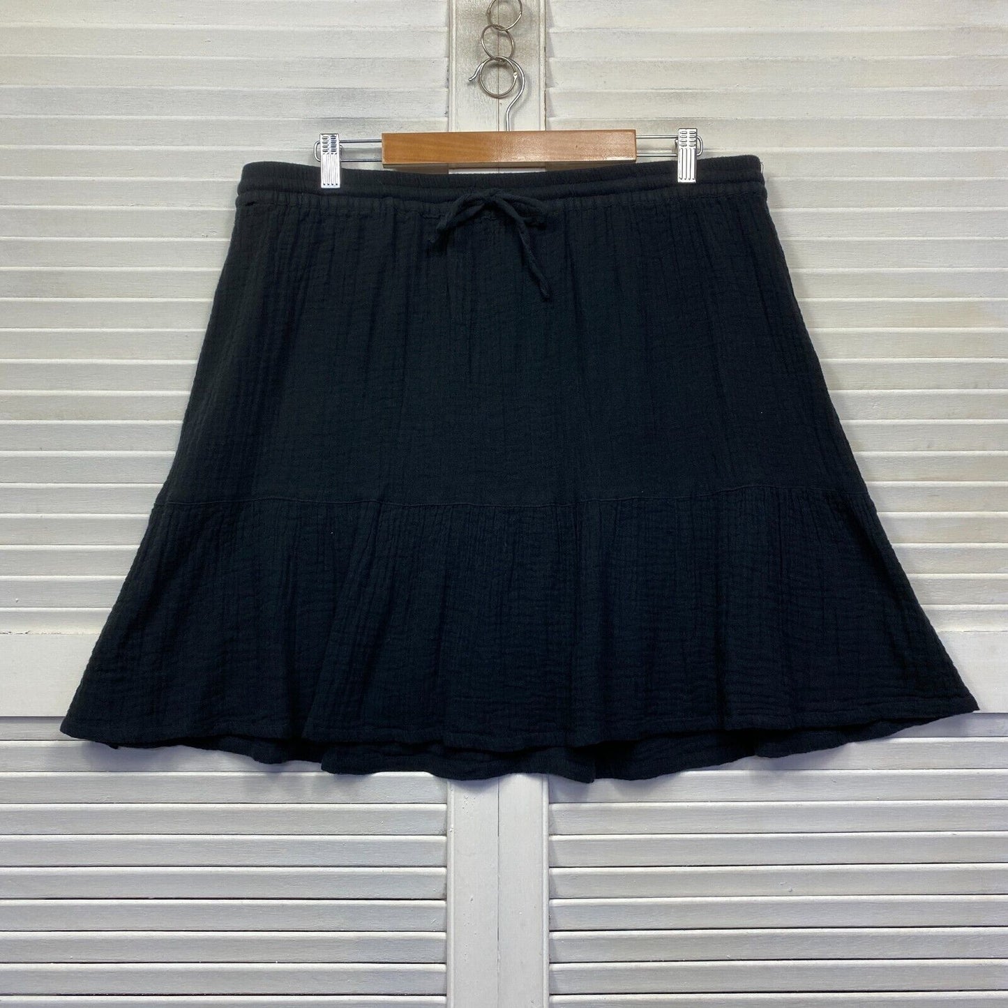 Lily Loves Mini Skirt Size 18 Plus Black Short Length Cotton