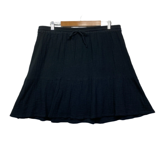 Lily Loves Mini Skirt Size 18 Plus Black Short Length Cotton