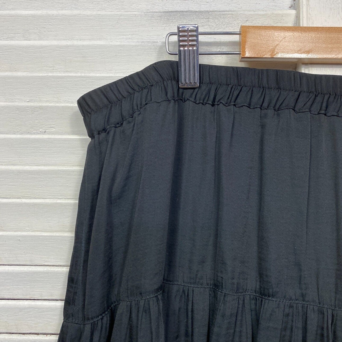 Hammock & Vine Maxi Skirt Size 16 Plus Black Midi Length