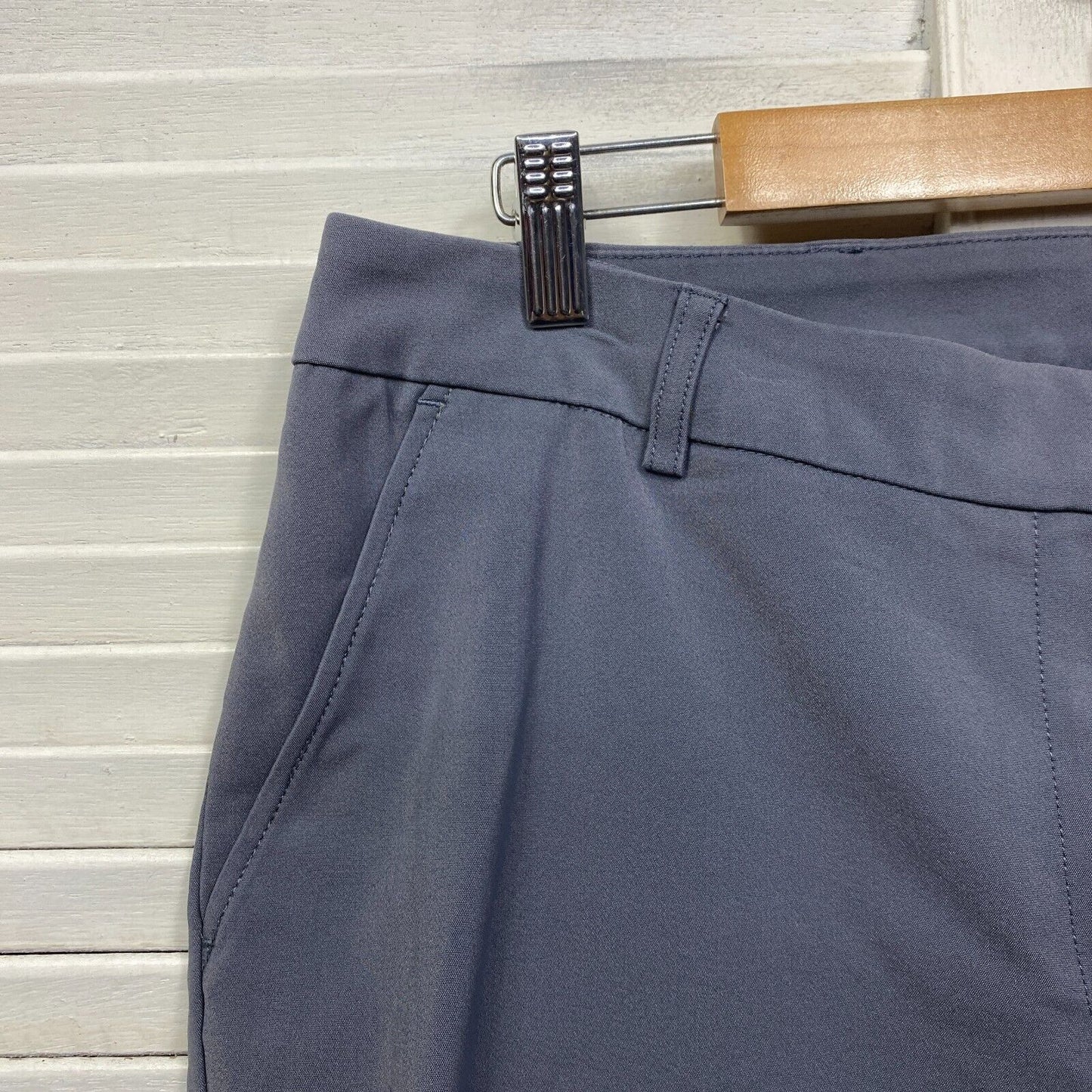 Preview Pants Size 16 Plus Grey Zip Fly Office Work Straight Leg