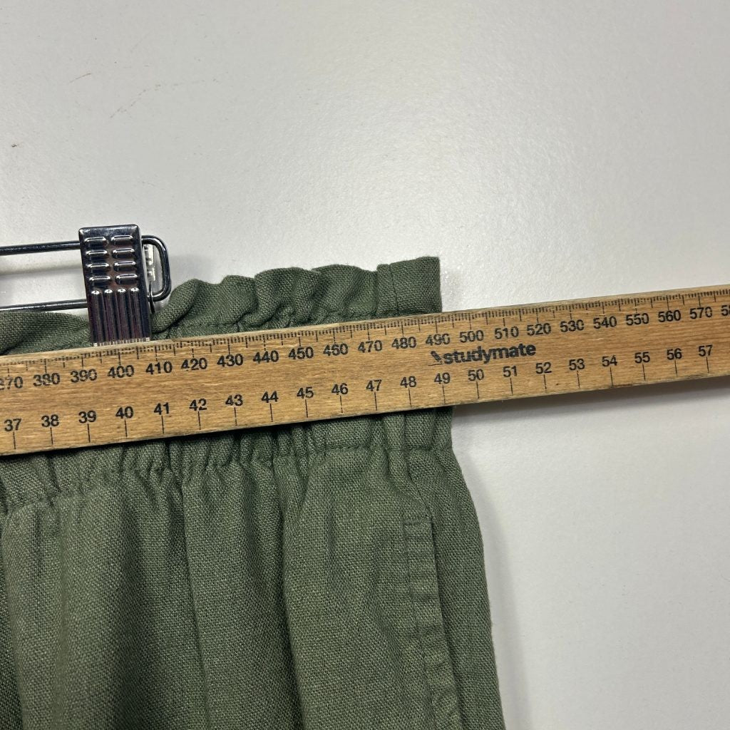 Anko Linen Blend Olive Pants - Size 18