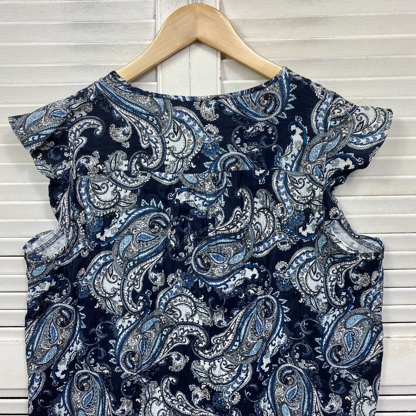 Target Top Size 16 Plus Blue Paisley Print Sleeveless Viscose Blend