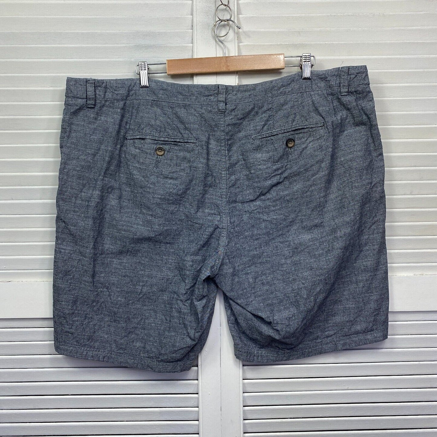 Mr Big Shorts Mens 48 Plus Big & Tall Grey Cotton Pockets Zip Fly