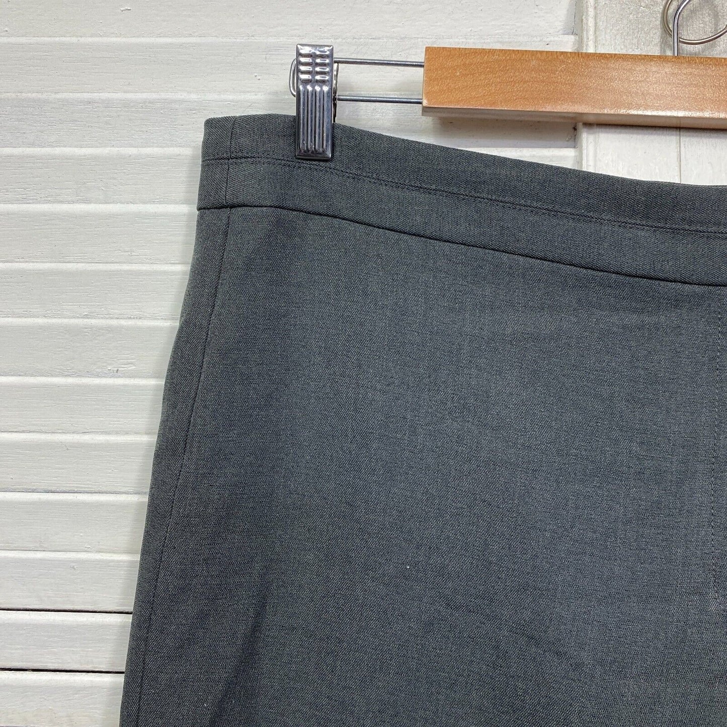 Liz Jordan Pants 16 Plus Grey Straight Leg Zip Fly Office Work Corporate