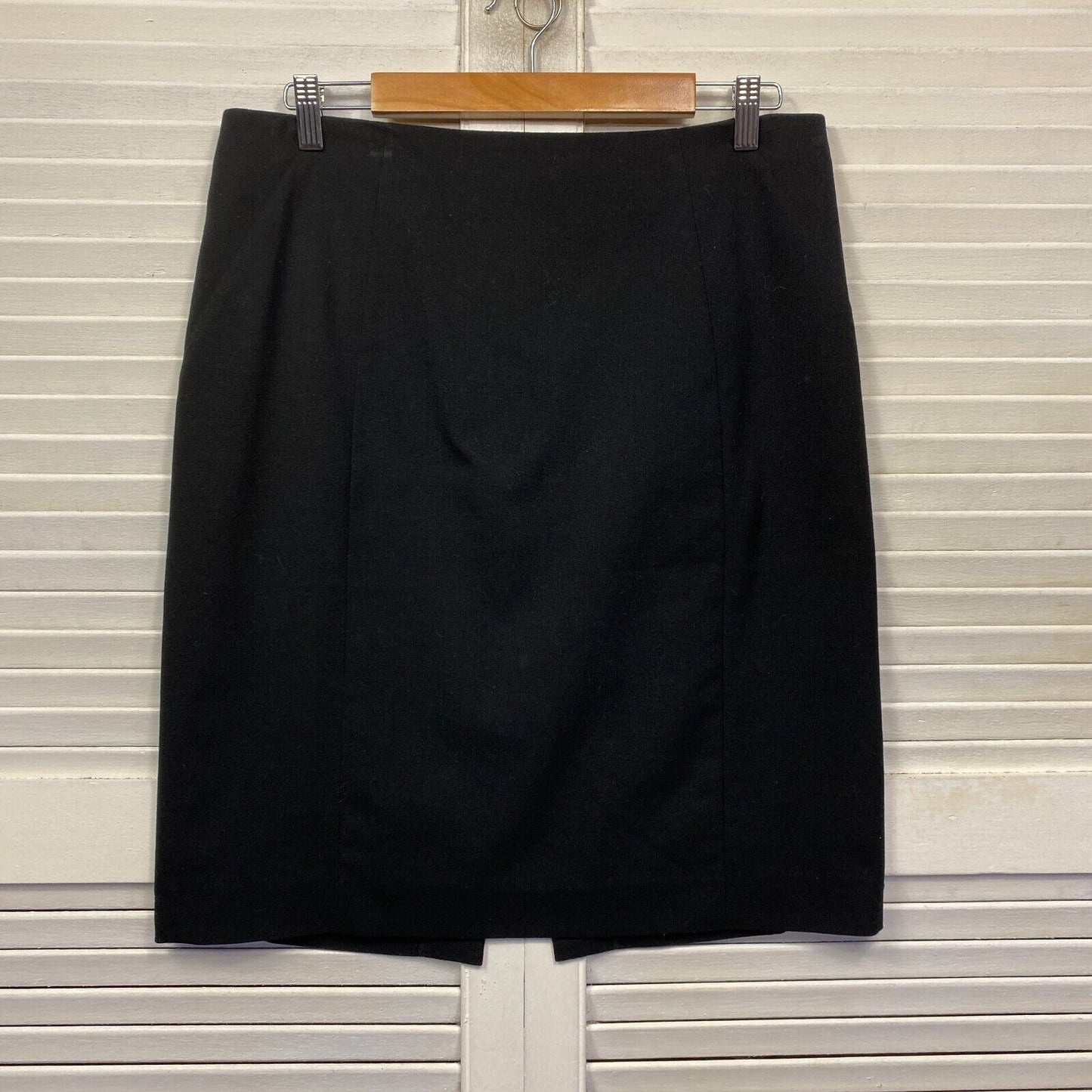 Veronika Maine Skirt Size 14 Black Knee Length Pencil Lined Office