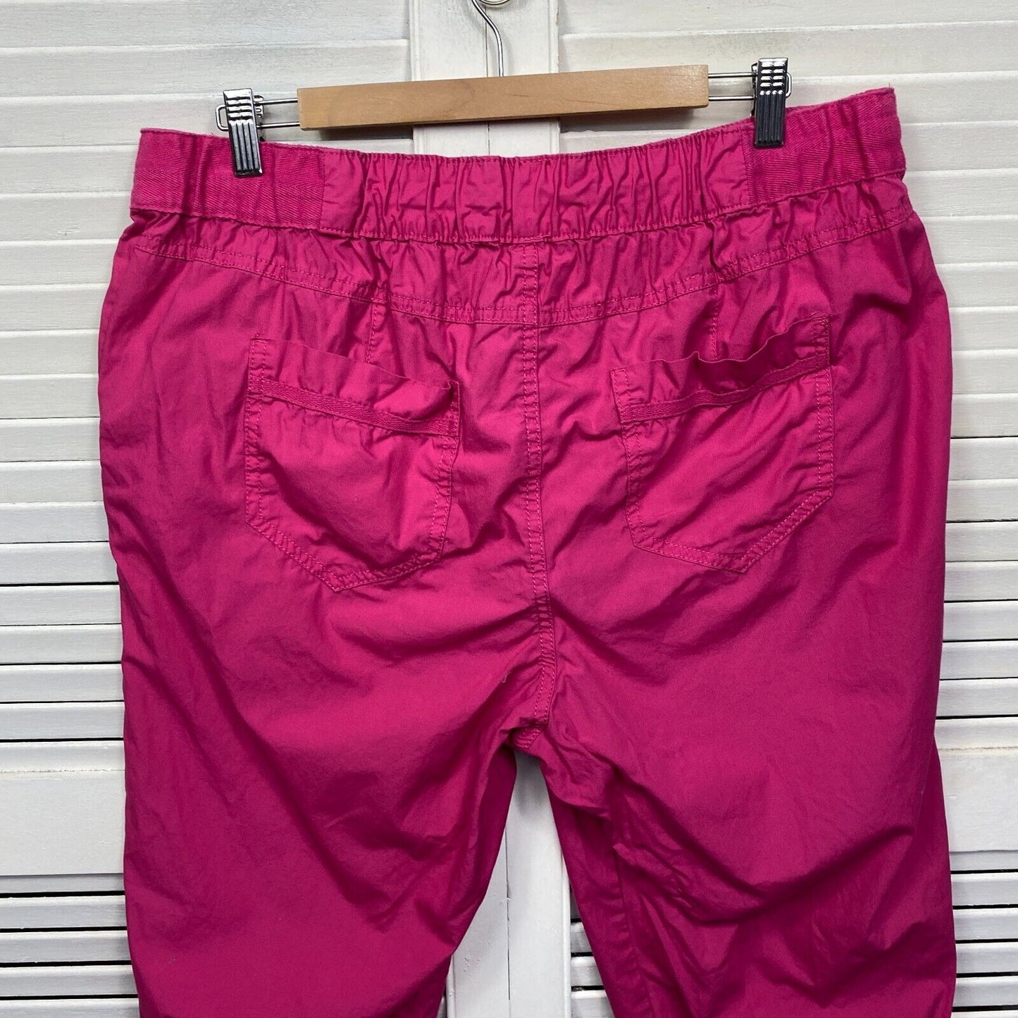 Autograph Pants Size 14 Pink Drawstring Pockets Cropped 3/4 Length Cotton