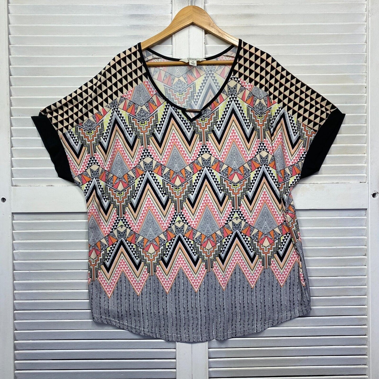 beme Top Size 18 Plus Medium Multicoloured Short Sleeve