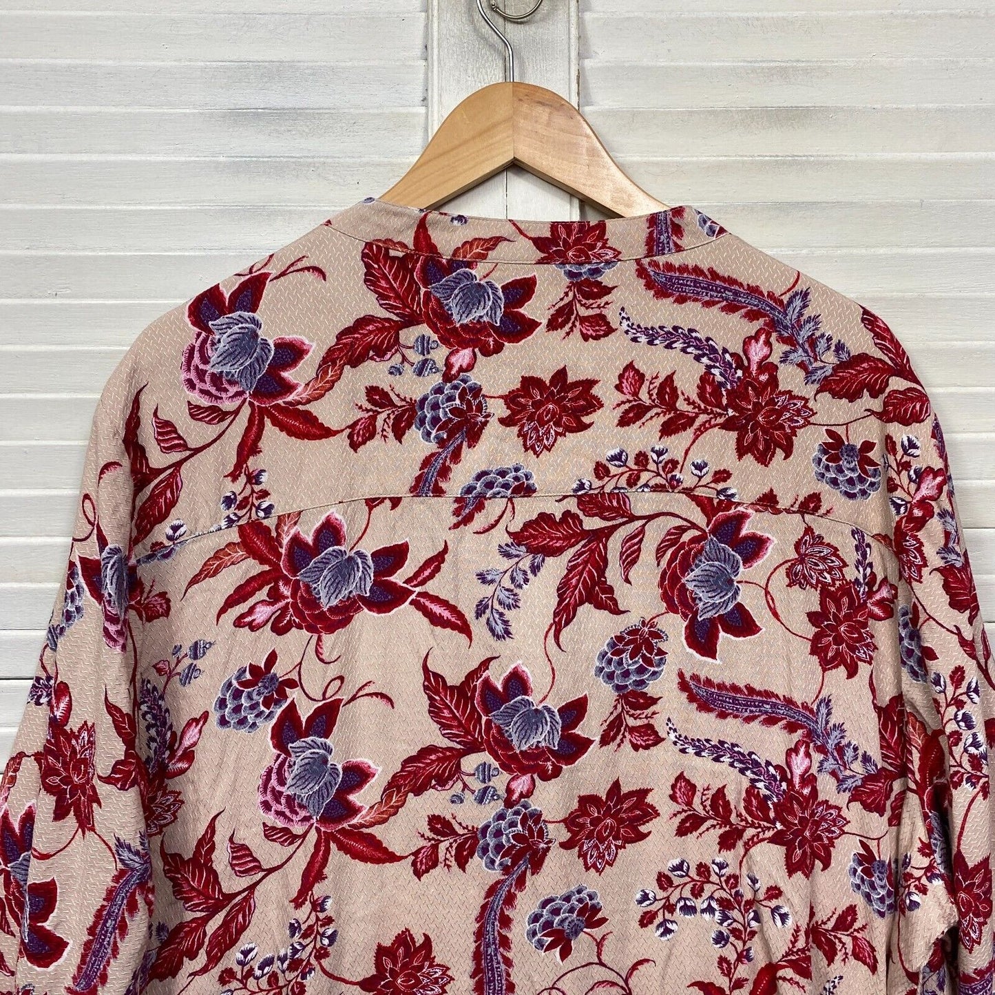 Millers Top Size 20 Plus Long Sleeve Button Up Floral Multicoloured Viscose