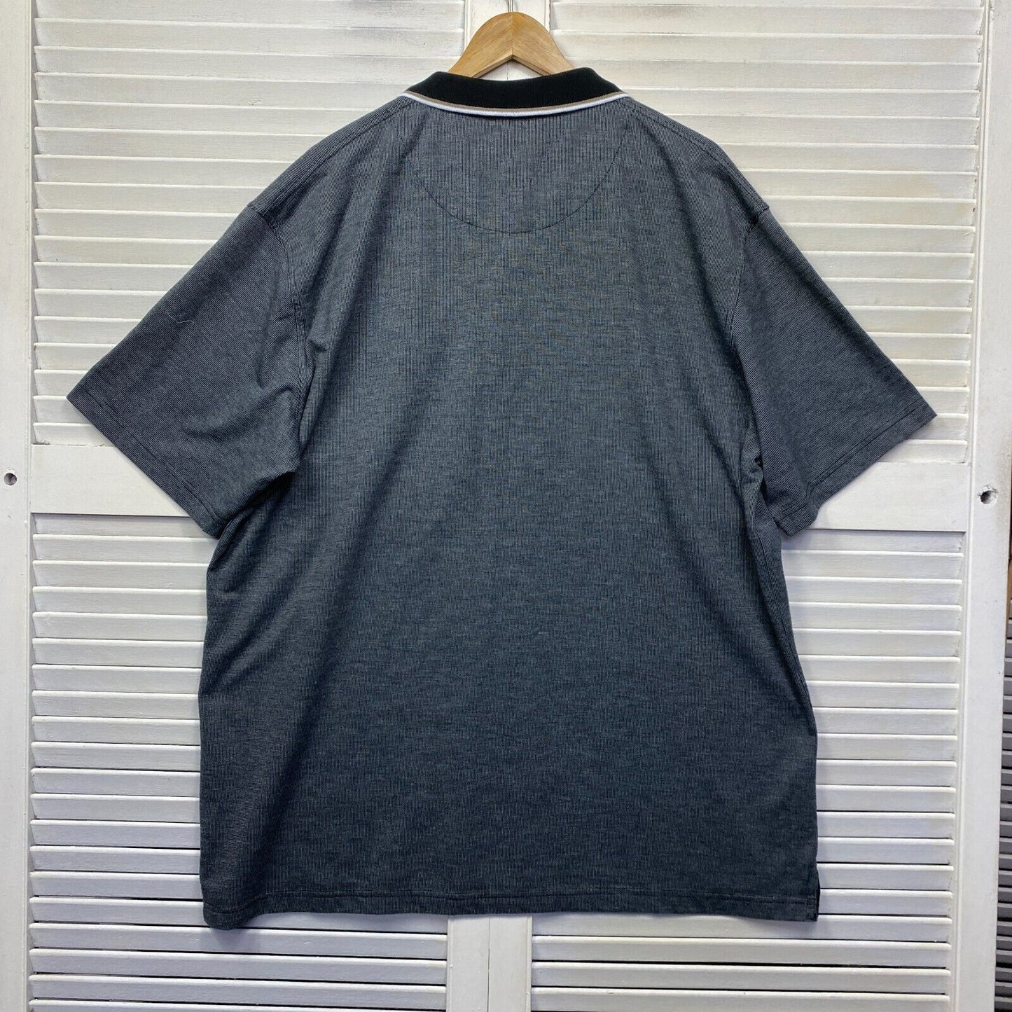 Bertini Polo Shirt Size 3XL Plus Grey Short Sleeve Big Tall