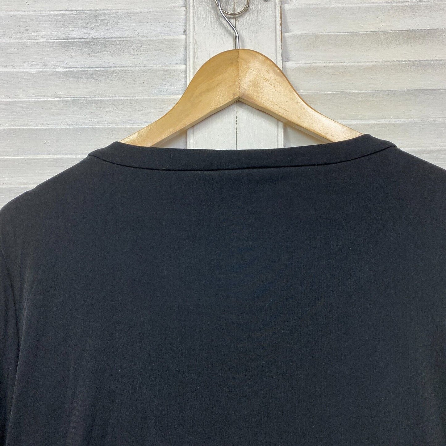 Taking Shape Top Size 16 Plus Small Black Tunic Long Sleeve