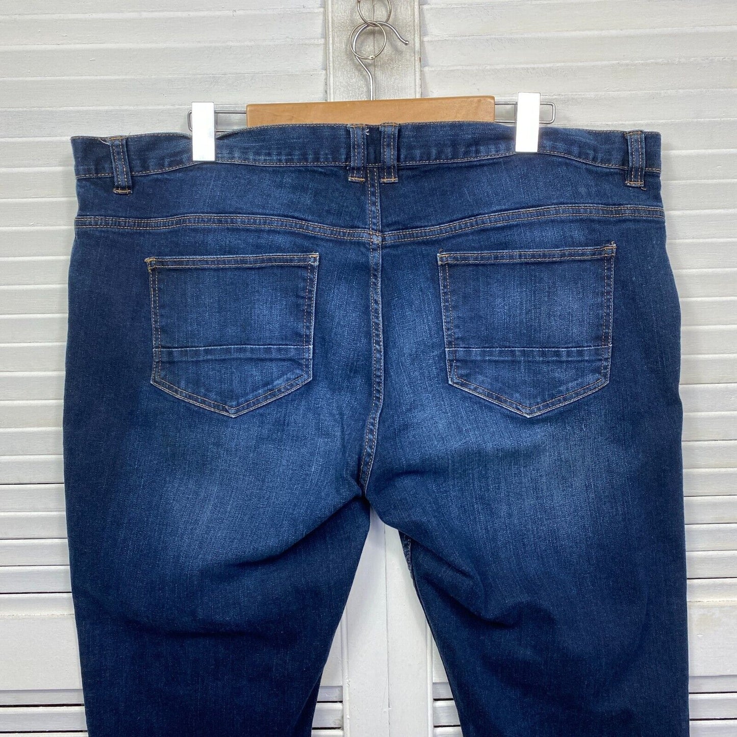 Mr Big Jeans Mens 46 Plus Big & Tall Denim Cotton Blend Pockets Blue