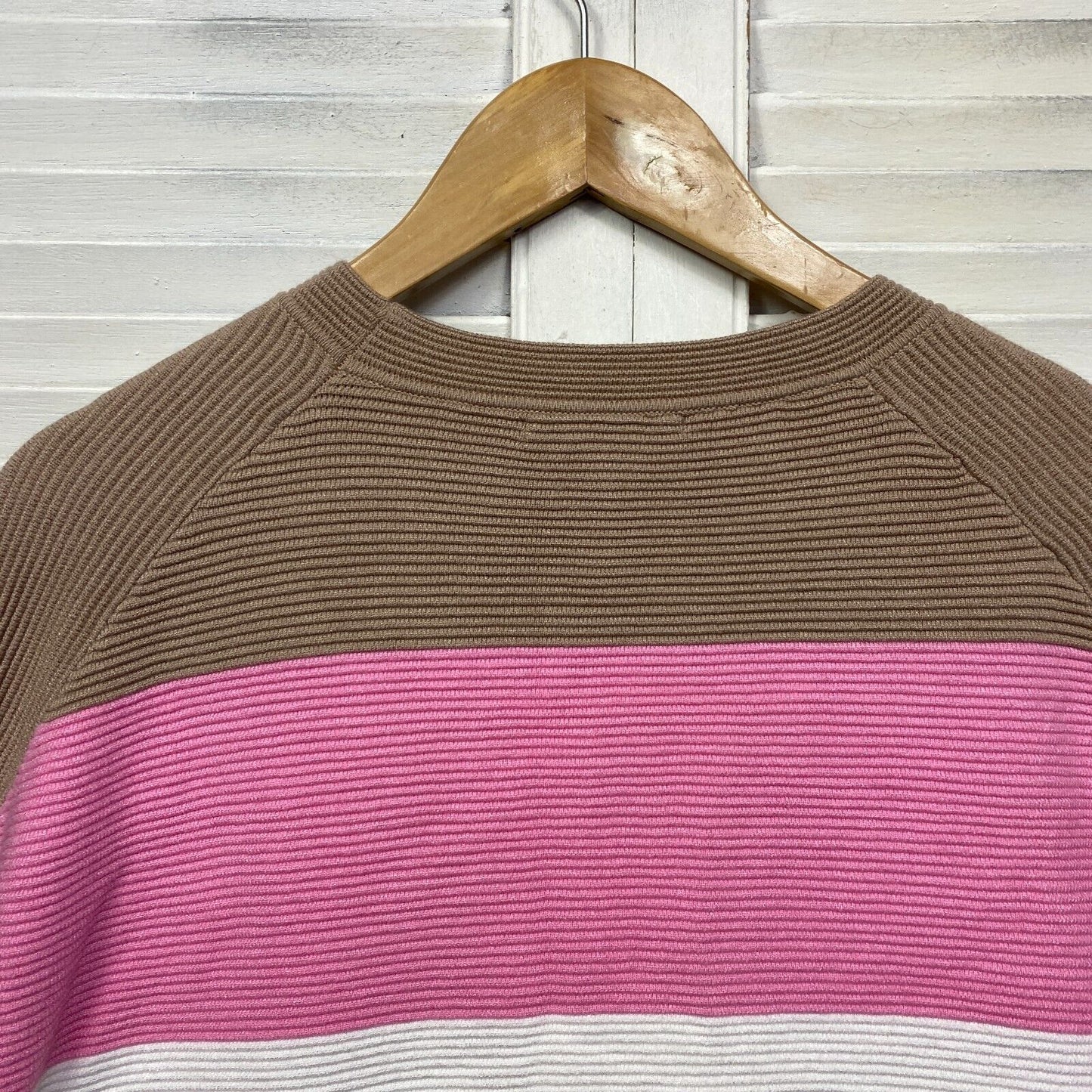 Label of Love Jumper Medium Large 14 16 Striped Oversized Ribbed Multicoloured