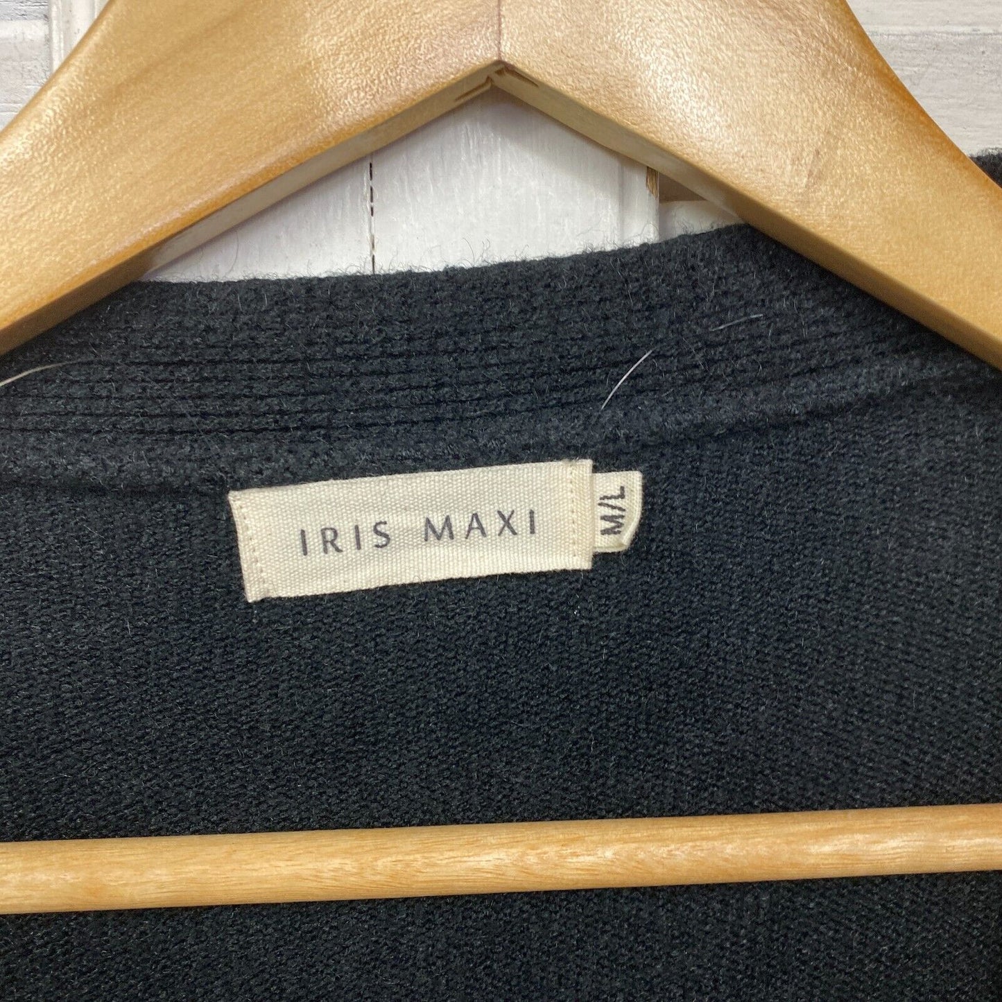 Iris Maxi Cardigan Size Medium Large 14 16 Wool Blend Longline Pockets Jumper