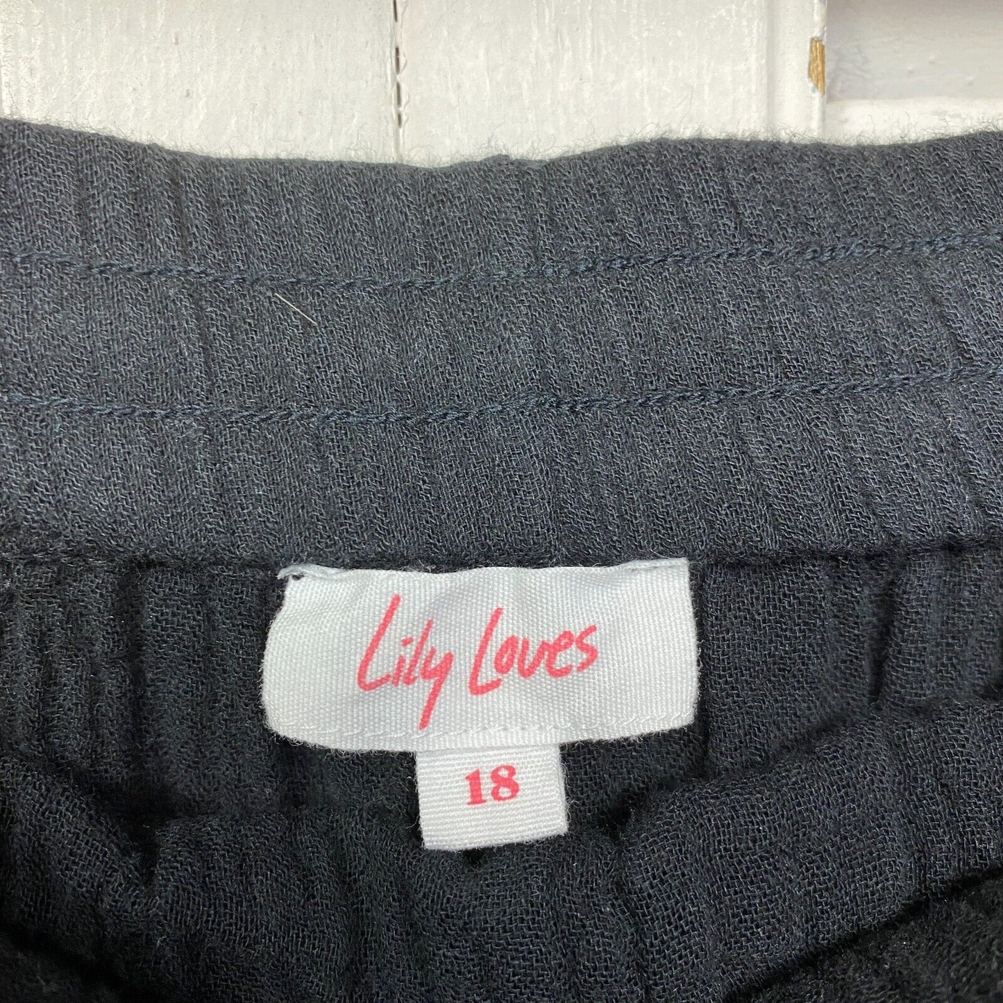 Lily Loves Mini Skirt Size 18 Plus Black Short Length Cotton