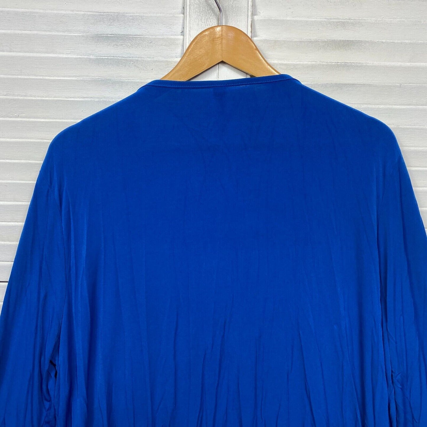 Taking Shape Top Size 16 Plus Small Blue Long Sleeve Layered