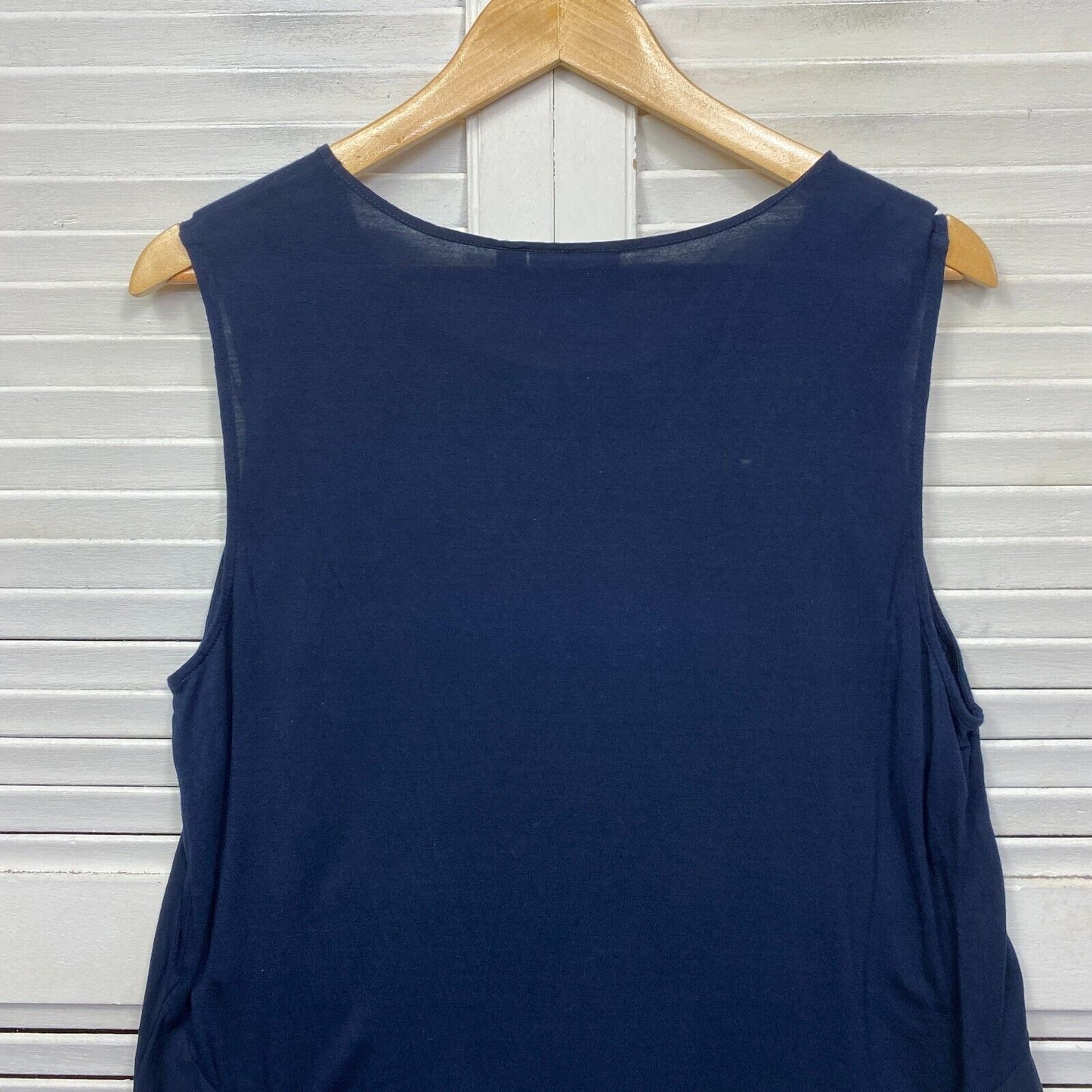 Sussan Top Size XL Plus Blue Navy Sleeveless Viscose