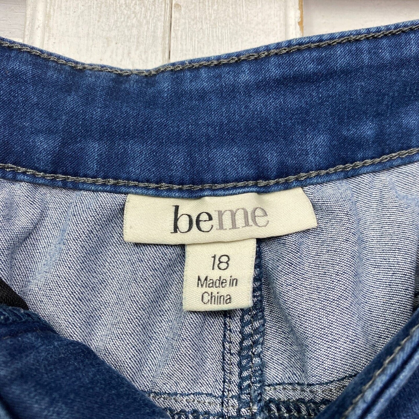 beme Jeans Pants Size 18 Plus Blue Pockets Denim Zip Fly