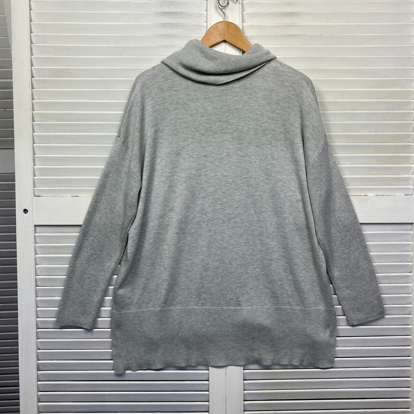 Target Jumper Size Large Grey Wool Blend Cowl Neck