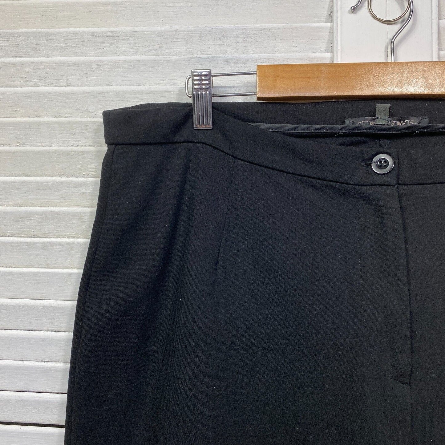 Liz Jordan Pant Size 16 Black Zip Fly Viscose Blend Office