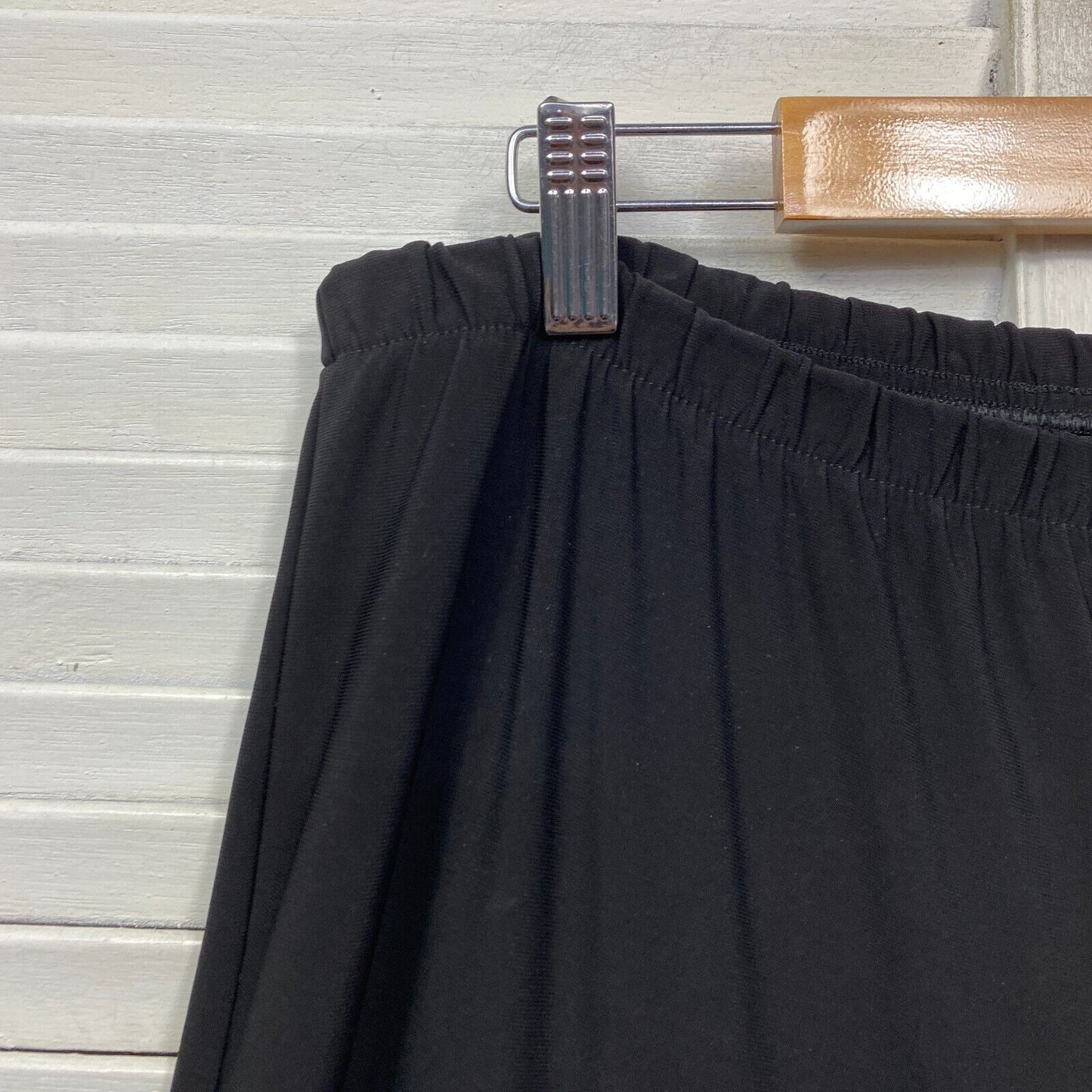 Swish Pants Size 16 Plus Black Elastic Waist Wide Leg