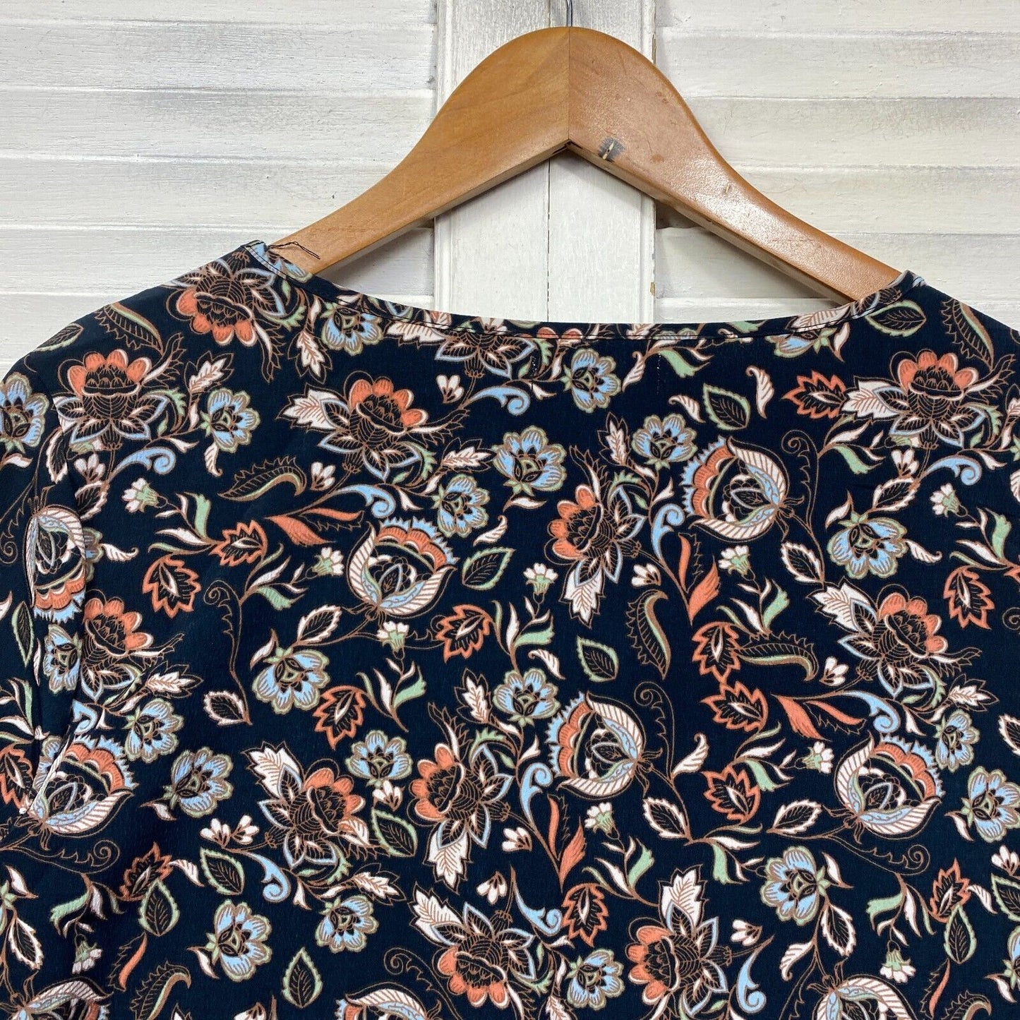 Table Eight Top Size 14 Multicoloured Short Sleeve Floral Blouse