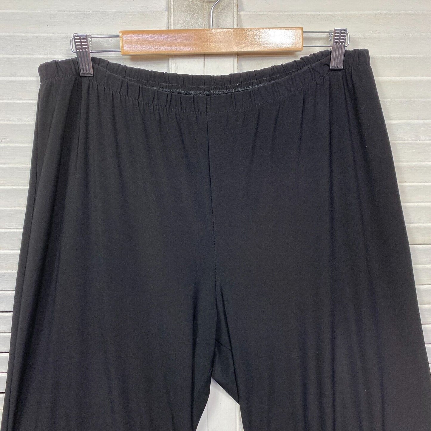 Swish Pants Size 16 Plus Black Elastic Waist Wide Leg