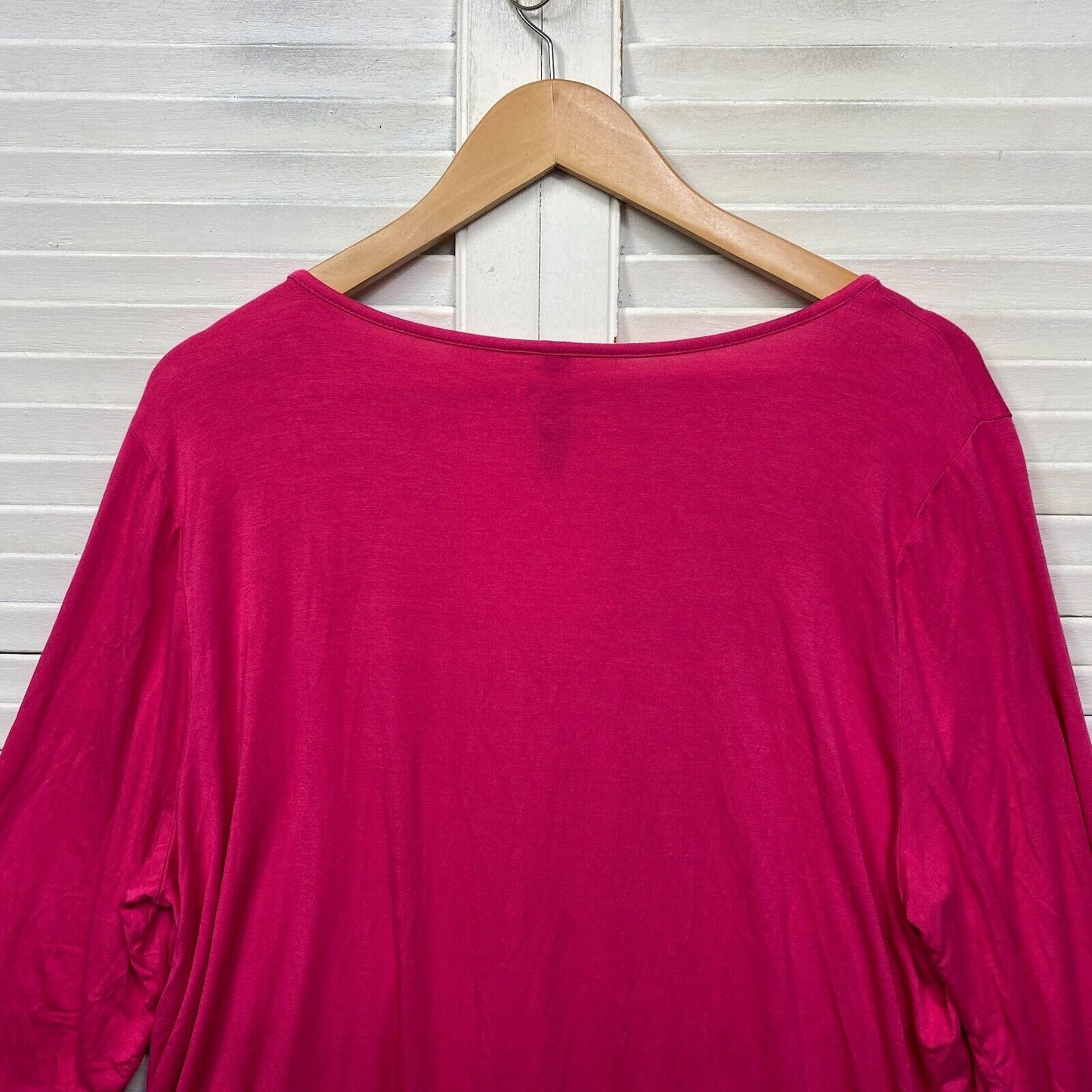 Taking Shape Top Size 16 Plus Pink Long Sleeve Pleated