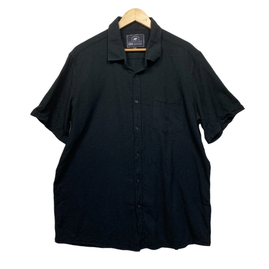 DBK Apparel Shirt Mens Size 4XL Plus Short Sleeve Black Cotton Big Tall