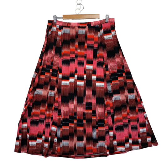 Noni B Skirt Size large Multicoloured Midi Length Elastic Waist