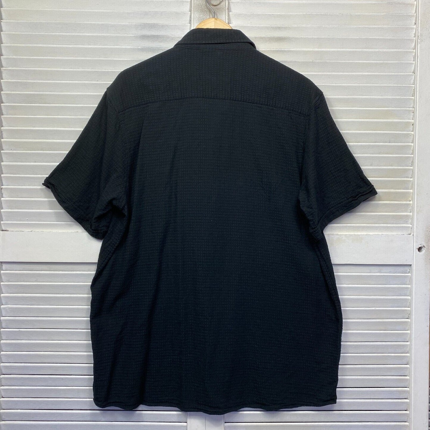 DBK Apparel Shirt Mens Size 4XL Plus Short Sleeve Black Cotton Big Tall