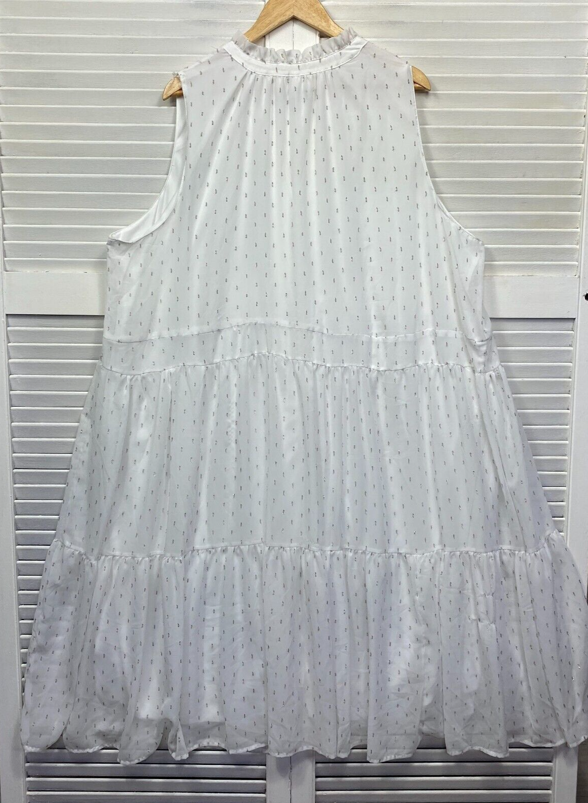 Autograph Dress Size 24 Plus White Sleeveless Shift Flowy Cocktail Occasion Preloved