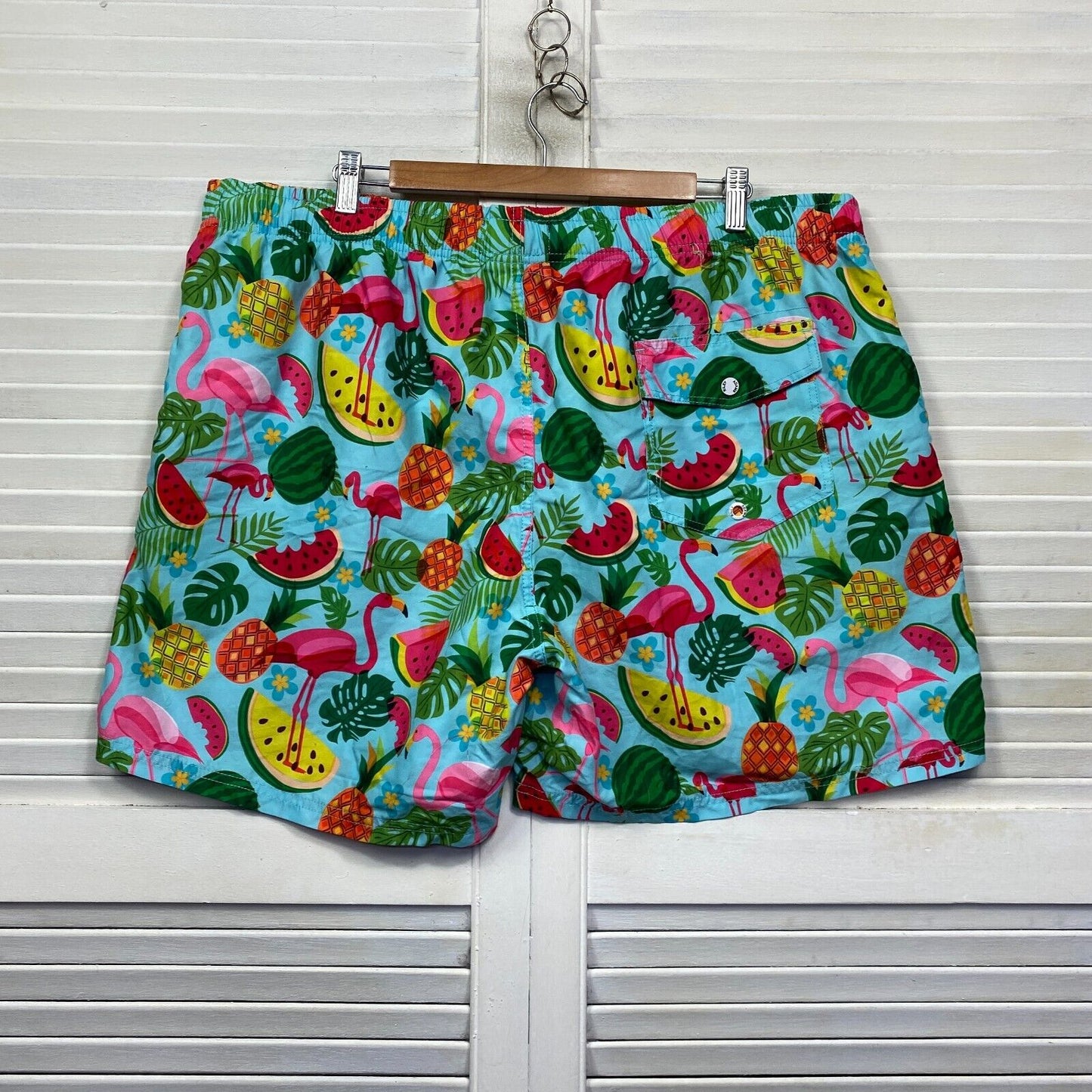 Riley Adams Board Shorts Mens Size 3XL Pockets Holiday Cruise Travel Tropical