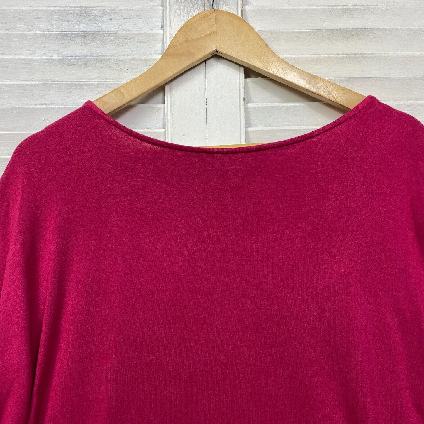 Autograph Top Size 16 Plus Pink Short Sleeve Linen Viscose Blend