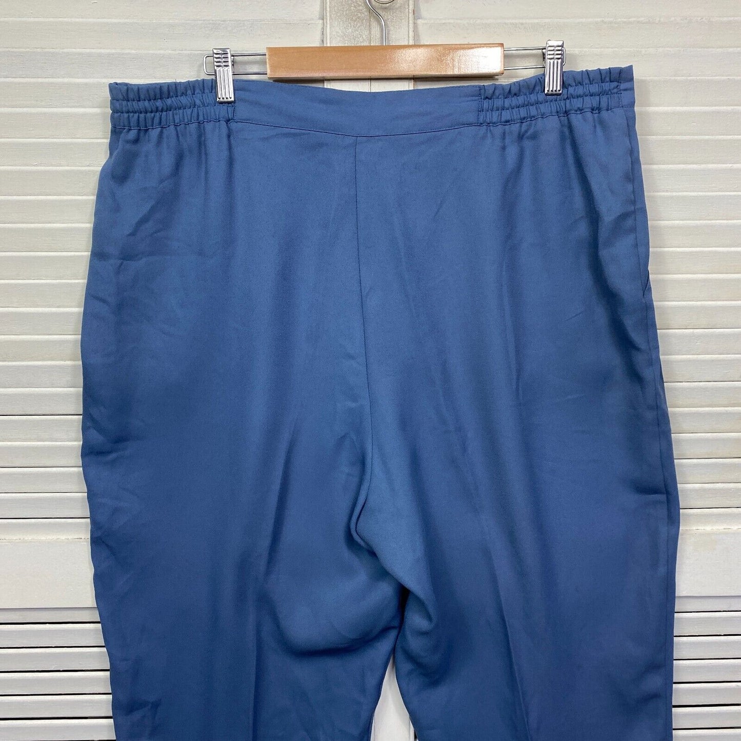 Vintage Pants Size 16 18 20 Blue Pleated Pockets Made in Australia