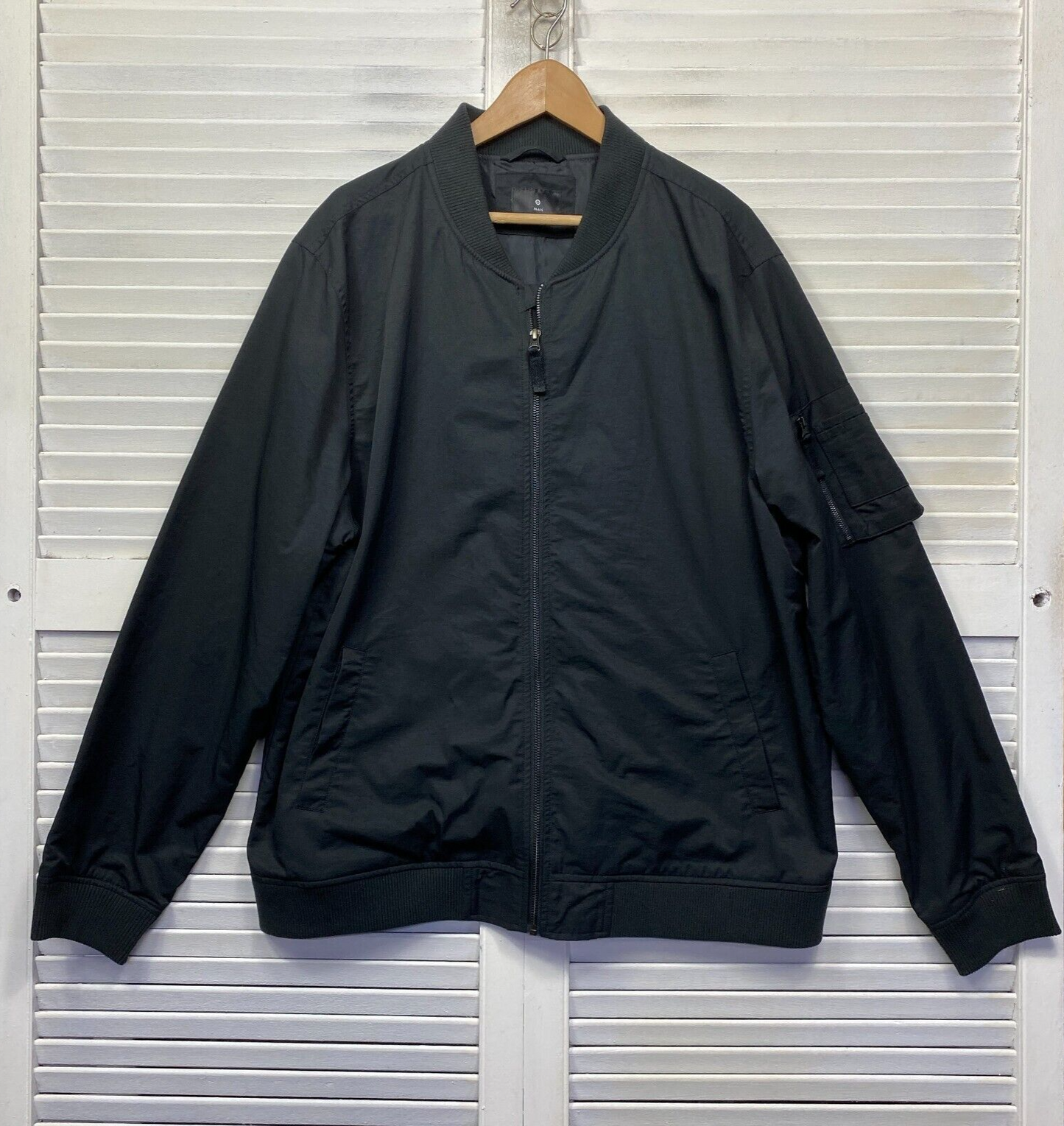 Target Jacket Men Size 3XL Black Long Sleeve Windbreaker Black Zip Up Pockets