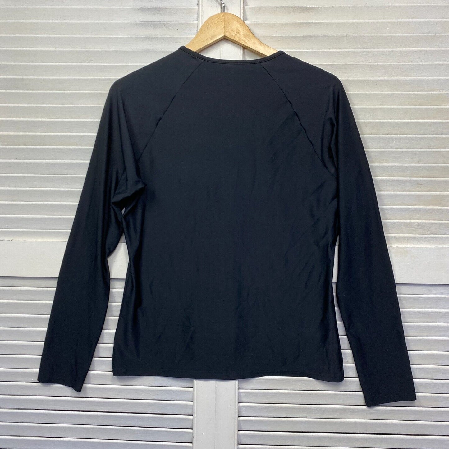 Edited Swim Top Size 16 Plus Long Sleeve Black