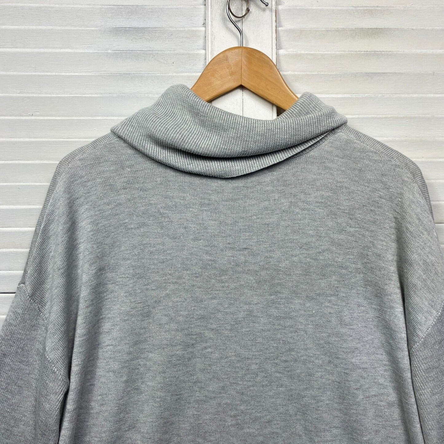 Target Jumper Size Large Grey Wool Blend Cowl Neck