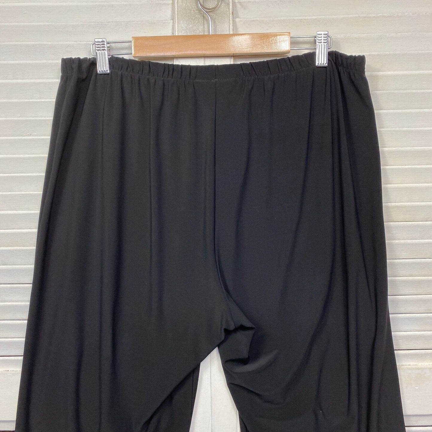 Swish Pants Size 16 Plus Black Elastic Waist Wide Leg