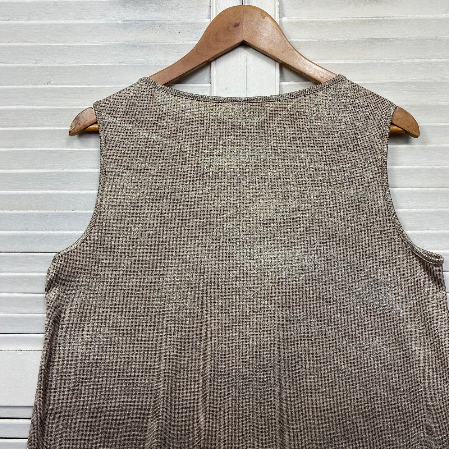 Taking Shape Top Size 14 Plus XS Bronze Metallic Sleeveless