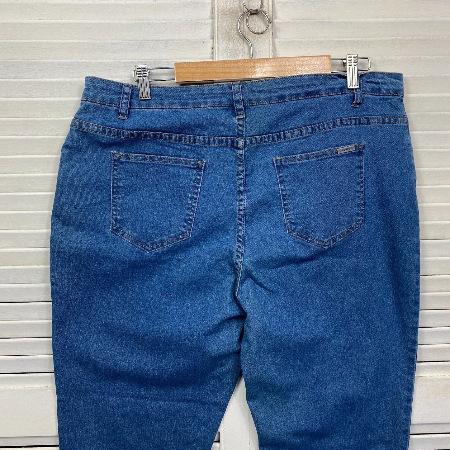 Noni B Jeans Pants Size 18 Plus Blue Denim Natalia Straight Leg New